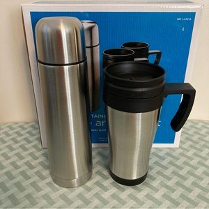 Stainless Steel water Bottle & Mug Set